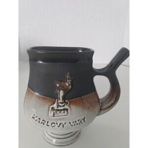 Karlovy Vary Sipping Cup - Czech Republic With Deer Pattern Vintage